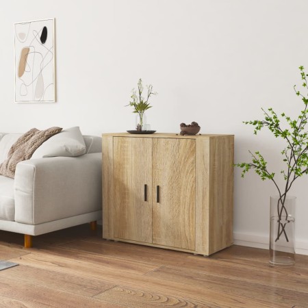 Aparador madera contrachapada color roble Sonoma 80x33x70 cm de vidaXL, Aparadores - Ref: Foro24-816563, Precio: 75,84 €, Des...