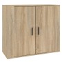 Aparador madera contrachapada color roble Sonoma 80x33x70 cm de vidaXL, Aparadores - Ref: Foro24-816563, Precio: 75,84 €, Des...