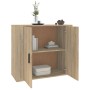 Aparador madera contrachapada color roble Sonoma 80x33x70 cm de vidaXL, Aparadores - Ref: Foro24-816563, Precio: 75,84 €, Des...