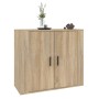 Aparador madera contrachapada color roble Sonoma 80x33x70 cm de vidaXL, Aparadores - Ref: Foro24-816563, Precio: 75,84 €, Des...