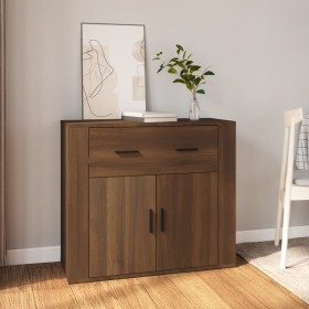 Oak brown plywood sideboard 80x33x70 cm by vidaXL, Sideboards - Ref: Foro24-816575, Price: 70,99 €, Discount: %