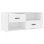 White plywood TV cabinet 100x35x40 cm by vidaXL, TV Furniture - Ref: Foro24-823099, Price: 51,86 €, Discount: %