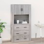 Gray Sonoma plywood wall cabinet 80x33x80 cm by vidaXL, Sideboards - Ref: Foro24-816590, Price: 88,64 €, Discount: %