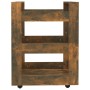 Carrito de cocina madera contrachapada roble ahumado 60x45x80cm de vidaXL, Carros de cocina y comedor - Ref: Foro24-816821, P...