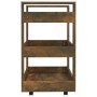 Carrito de cocina madera contrachapada roble ahumado 60x45x80cm de vidaXL, Carros de cocina y comedor - Ref: Foro24-816821, P...