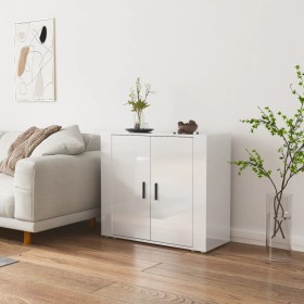 Glossy white plywood sideboard 80x33x70 cm by vidaXL, Sideboards - Ref: Foro24-816562, Price: 88,99 €, Discount: %