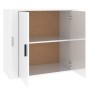 Glossy white plywood sideboard 80x33x70 cm by vidaXL, Sideboards - Ref: Foro24-816562, Price: 88,57 €, Discount: %