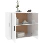 Glossy white plywood sideboard 80x33x70 cm by vidaXL, Sideboards - Ref: Foro24-816562, Price: 88,57 €, Discount: %