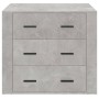 Aparador de madera contrachapada gris hormigón 80x33x70 cm de vidaXL, Aparadores - Ref: Foro24-816580, Precio: 91,42 €, Descu...