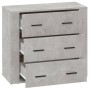 Aparador de madera contrachapada gris hormigón 80x33x70 cm de vidaXL, Aparadores - Ref: Foro24-816580, Precio: 91,42 €, Descu...