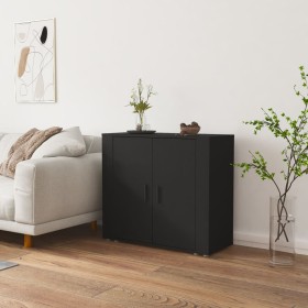 Aparador de madera contrachapada negro 80x33x70 cm de vidaXL, Aparadores - Ref: Foro24-816561, Precio: 82,99 €, Descuento: %