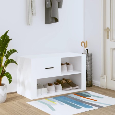 White plywood shoe cabinet 80x35x45 cm by vidaXL, Shoe racks and shoe organizers - Ref: Foro24-816752, Price: 40,64 €, Discou...