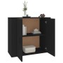 Aparador de madera contrachapada negro 80x33x70 cm de vidaXL, Aparadores - Ref: Foro24-816561, Precio: 82,99 €, Descuento: %