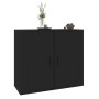 Aparador de madera contrachapada negro 80x33x70 cm de vidaXL, Aparadores - Ref: Foro24-816561, Precio: 82,99 €, Descuento: %