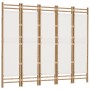 Folding screen with 5 panels bamboo and canvas 200 cm by vidaXL, Room dividers - Ref: Foro24-350625, Price: 123,94 €, Discoun...