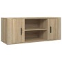 TV stand made of plywood in oak color, 100x35x40 cm by vidaXL, TV Furniture - Ref: Foro24-823094, Price: 67,99 €, Discount: %