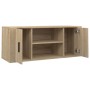 TV stand made of plywood in oak color, 100x35x40 cm by vidaXL, TV Furniture - Ref: Foro24-823094, Price: 67,99 €, Discount: %