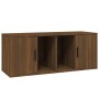 Oak brown plywood TV cabinet 100x35x40 cm by vidaXL, TV Furniture - Ref: Foro24-816807, Price: 66,86 €, Discount: %