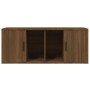 Oak brown plywood TV cabinet 100x35x40 cm by vidaXL, TV Furniture - Ref: Foro24-816807, Price: 66,86 €, Discount: %