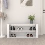 Shoe cabinet made of white glossy plywood, 100x35x45 cm by vidaXL, Shoe racks and shoe organizers - Ref: Foro24-816906, Price...