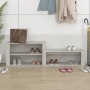 Concrete gray plywood shoe rack furniture 150x35x45 cm by vidaXL, Shoe racks and shoe organizers - Ref: Foro24-816916, Price:...