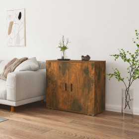 Smoked oak plywood sideboard 80x33x70 cm by vidaXL, Sideboards - Ref: Foro24-816565, Price: 82,99 €, Discount: %