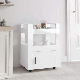 Glossy white plywood kitchen cart 60x45x80cm by vidaXL, Kitchen and dining carts - Ref: Foro24-816826, Price: 98,99 €, Discou...