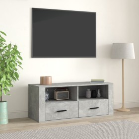 Concrete gray plywood TV cabinet 100x35x40 cm by vidaXL, TV Furniture - Ref: Foro24-816812, Price: 71,99 €, Discount: %