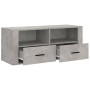 Concrete gray plywood TV cabinet 100x35x40 cm by vidaXL, TV Furniture - Ref: Foro24-816812, Price: 71,60 €, Discount: %