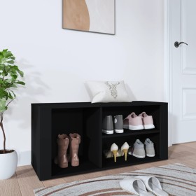 Black plywood shoe cabinet 100x35x45 cm by vidaXL, Shoe racks and shoe organizers - Ref: Foro24-816921, Price: 39,99 €, Disco...