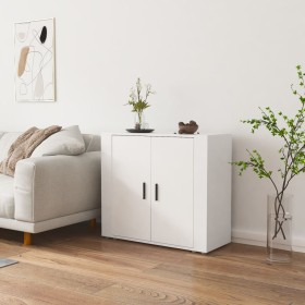 White plywood sideboard 80x33x70 cm by vidaXL, Sideboards - Ref: Foro24-816560, Price: 83,82 €, Discount: %