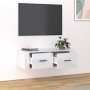 Wall-mounted TV stand in glossy white wood, 80x36x25 cm by vidaXL, TV Furniture - Ref: Foro24-816834, Price: 41,14 €, Discoun...