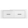 Wall-mounted TV stand in glossy white wood, 80x36x25 cm by vidaXL, TV Furniture - Ref: Foro24-816834, Price: 41,14 €, Discoun...