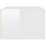 Mueble de TV colgante madera blanco brillante 80x36x25 cm de vidaXL, Muebles TV - Ref: Foro24-816834, Precio: 41,14 €, Descue...