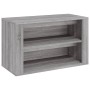 Mueble zapatero madera contrachapada gris Sonoma 75x35x45 cm de vidaXL, Zapateros y organizadores de calzado - Ref: Foro24-81...