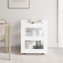 Carrito de cocina madera contrachapada blanco 60x45x80 cm de vidaXL, Carros de cocina y comedor - Ref: Foro24-816816, Precio:...