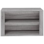 Mueble zapatero madera contrachapada gris Sonoma 75x35x45 cm de vidaXL, Zapateros y organizadores de calzado - Ref: Foro24-81...