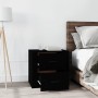 Black bedside table 50x39x47 cm by vidaXL, Lockers and storage cabinets - Ref: Foro24-816705, Price: 56,16 €, Discount: %