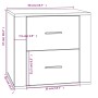 Black bedside table 50x39x47 cm by vidaXL, Lockers and storage cabinets - Ref: Foro24-816705, Price: 56,16 €, Discount: %