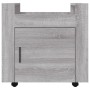 Gray Sonoma plywood desktop cart 60x45x60 cm by vidaXL, Cars and islands - Ref: Foro24-816614, Price: 56,80 €, Discount: %