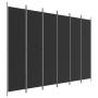 Biombo divisor de 6 paneles de tela negro 300x220 cm de vidaXL, Divisores de ambientes - Ref: Foro24-350209, Precio: 69,99 €,...