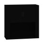 Armario de pared madera contrachapada negro 80x33x80 cm de vidaXL, Aparadores - Ref: Foro24-816585, Precio: 91,19 €, Descuent...