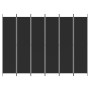 Divider screen with 6 black fabric panels 300x220 cm by vidaXL, Room dividers - Ref: Foro24-350209, Price: 56,62 €, Discount: %