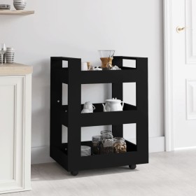 Carrito de cocina madera contrachapada negro 60x45x80 cm de vidaXL, Carros de cocina y comedor - Ref: Foro24-816817, Precio: ...