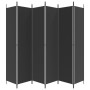 Divider screen with 6 black fabric panels 300x220 cm by vidaXL, Room dividers - Ref: Foro24-350209, Price: 56,62 €, Discount: %