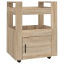 Carrito de cocina madera contrachapada color roble 60x45x80 cm de vidaXL, Carros de cocina y comedor - Ref: Foro24-816827, Pr...