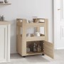 Carrito de cocina madera contrachapada color roble 60x45x80 cm de vidaXL, Carros de cocina y comedor - Ref: Foro24-816827, Pr...