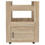 Carrito de cocina madera contrachapada color roble 60x45x80 cm de vidaXL, Carros de cocina y comedor - Ref: Foro24-816827, Pr...