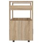 Carrito de cocina madera contrachapada color roble 60x45x80 cm de vidaXL, Carros de cocina y comedor - Ref: Foro24-816827, Pr...