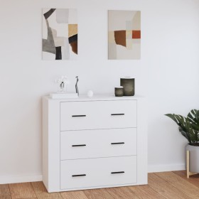 White plywood sideboard 80x33x70 cm by vidaXL, Sideboards - Ref: Foro24-816576, Price: 109,63 €, Discount: %